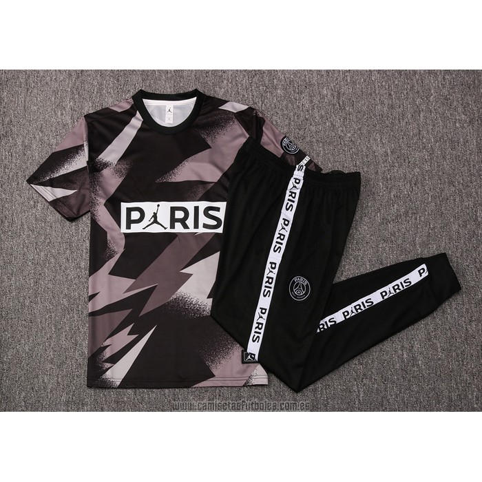 Chandal del Paris Saint-Germain Manga Corta 2020-2021 Negro y Gris